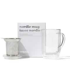Double Walled Glass Nordic Mug with Infuser