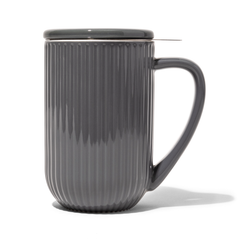 Sesame Grey Ribbed Nordic Mug