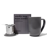 Sesame Grey Ribbed Nordic Mug