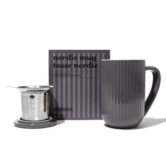 Sesame Grey Ribbed Nordic Mug