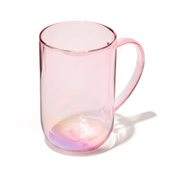 Iridescent Pink Double Walled Glass Nordic Mug