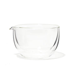 Double Walled Glass Matcha Bowl With Spout