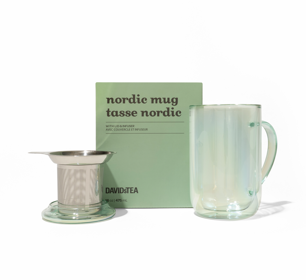 Iridescent Green Double Walled Nordic Mug